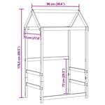 vidaXL Toit de lit pour enfants blanc 98x70x176 5cm bois de pin massif