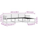vidaXL Ensemble de canapés d'extérieur 4 pc Naturel