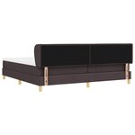 vidaXL Lit à Ressorts avec Matelas Crème 90x200 cm Tissu Marron foncé
