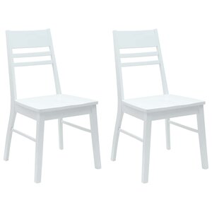 vidaXL Chaises de salle à manger 2 Pièces Blanc 43 x 54 x 89 cm