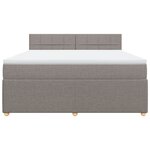 vidaXL Sommier à lattes de lit avec matelas Taupe 180x200 cm Tissu
