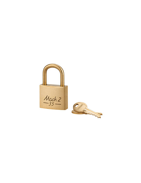 THIRARD - Cadenas à clé Mach 2  35mm  anse laiton  2 clés