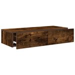 vidaXL Étagère murale avec tiroirs chêne fumé bois d'ingénierie