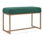 vidaXL Banc 80 cm Vert Velours