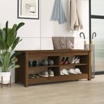 vidaXL Banc à chaussures Marron miel 110x38x45 5 cm Pin massif