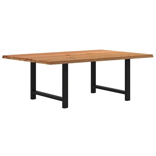 vidaXL Table à manger marron clair bois de chêne massif rectangulaire