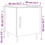 vidaXL Tables de chevet 2 Pièces chêne sonoma 40x40x50 cm bois ingénierie