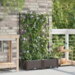 Jardinières vidaXL avec système d'irrigation d'eau 2 Pièces Marron