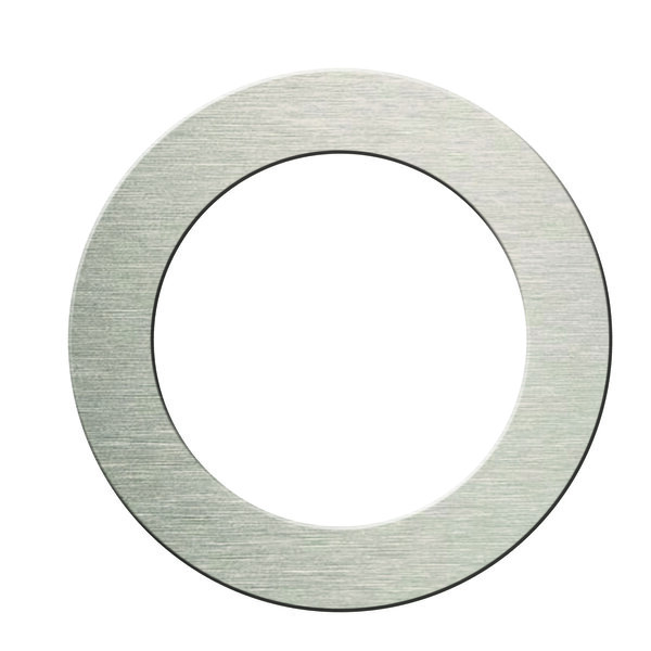 Numéro 0-Numéro adhésif pour boîtes aux lettres - Vinyle épais texturé, hauteur 50 mm - Inox Brossé