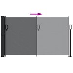 vidaXL Auvent latéral rétractable noir 117x300 cm