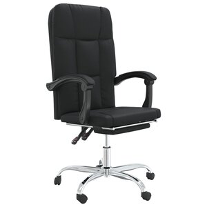 Chaise fauteuil siège pivotante de inclinable de bureau informatique étude similicuir noir 02_0024264