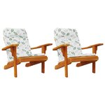 vidaXL Coussins de chaise adirondack lot de 2 modèle de feuille
