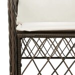 vidaXL Chaises de jardin avec coussins lot de 2 marron résine tressée