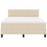 vidaXL Lit à ressorts avec matelas Crème 140 x 190 cm tissu