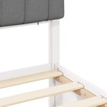 vidaXL Cadre de lit avec tête de lit rembourrée Gris clair