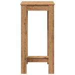 vidaXL Table de bar chêne artisanal 51x50x103 5 cm bois d'ingénierie