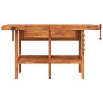 vidaXL Établi avec tiroirs et étaux 162x62x83 cm Bois massif d'acacia