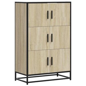 vidaXL Buffet haut chêne sonoma 68x35x106 5 cm bois ingénierie métal