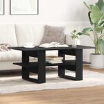 vidaXL Table basse Chêne noir 102 x 55 x 42 cm Bois d'ingénierie