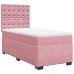 vidaXL Sommier à lattes de lit et matelas Rose 80x200 cm Velours