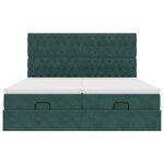 VidaXL Cadre de lit ottoman avec matelas vert foncé 180x200cm velours