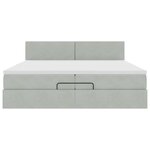 vidaXL Cadre de lit ottoman avec matelas gris clair 200x200 cm velours