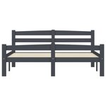 vidaXL Cadre de lit sans matelas gris foncé pin massif 140x200 cm