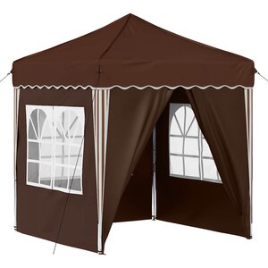 vidaXL Tente de fête pop-up 195 x 195 x 245 cm Marron Tissu Oxford