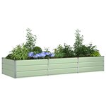 vidaXL Jardinière Vert pastel 195 x 100 x 45 cm Acier galvanisé