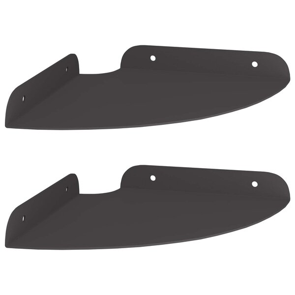 vidaXL Étagère Flottante d'Angle 2 pc Noir 18 x 18 x 2 cm