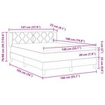 Lit Box Spring vidaXL avec Matelas - Crème  140x190 cm  Tissu