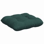 vidaXL Coussins de siège 4 Pièces Vert foncé 40 x 40 x 12 cm tissu