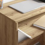vidaXL Bureau avec Rangement chêne artisanal 120.5 x 44 x 88.5 cm