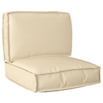vidaXL Ensemble de coussins pour palette en oxford beige de