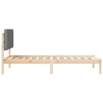 vidaXL Cadre de lit avec tête de lit rembourrée Gris clair 80 x 200 cm
