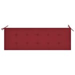 vidaXL Banc de jardin 3 places avec coussin 150 cm Bois d'eucalyptus