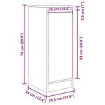 vidaXL Buffet chêne marron 29 5x34x76 cm bois d'ingénierie