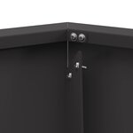 vidaXL Braise Noir 100 x 100 x 28 cm Acier laminé à froid