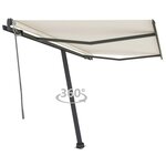 vidaXL Auvent automatique sur pied 350x250 cm Crème