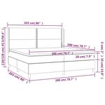 vidaXL Sommier à lattes de lit matelas LED Noir 200x200cm Similicuir