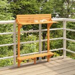 vidaXL Table de bar de balcon 90x37x122 5 cm Bois d'acacia massif