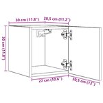 vidaXL Meuble TV mural Sonoma gris 30 5x30x30 cm