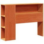 vidaXL Lit bibliothèque sans matelas cire marron 100x200cm bois massif