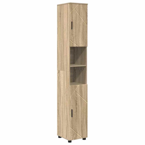vidaXL Meuble de salle de bain haut Chêne sonoma 30 x 35 x 192 cm