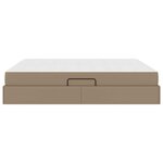 vidaXL Lit avec rangement et matelas 2 Pièces Cappuccino Cuir