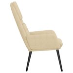 vidaXL Chaise de relaxation Crème Tissu