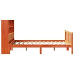 vidaXL Lit bibliothèque sans matelas cire marron 160x200 cm pin massif
