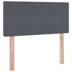 vidaXL Lit de Rangement avec matelas Gris foncé 100 x 200 cm Velours