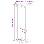 vidaXL Support de Plante 2 pièces Chêne artisanal 25 x 25 5 x 80 5 cm