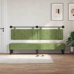 vidaXL Tête de lit suspendue Vert clair Velours